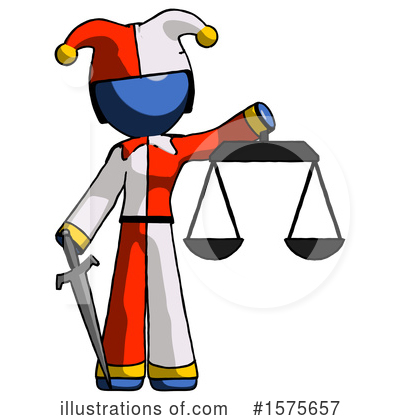 Royalty-Free (RF) Blue Design Mascot Clipart Illustration by Leo Blanchette - Stock Sample #1575657