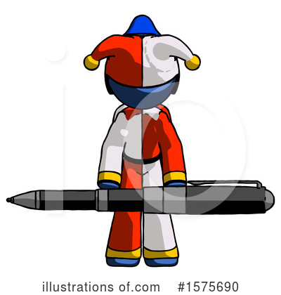 Royalty-Free (RF) Blue Design Mascot Clipart Illustration by Leo Blanchette - Stock Sample #1575690