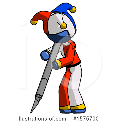 Royalty-Free (RF) Blue Design Mascot Clipart Illustration by Leo Blanchette - Stock Sample #1575700