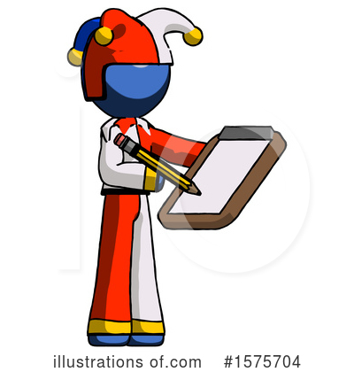 Royalty-Free (RF) Blue Design Mascot Clipart Illustration by Leo Blanchette - Stock Sample #1575704