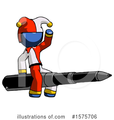 Royalty-Free (RF) Blue Design Mascot Clipart Illustration by Leo Blanchette - Stock Sample #1575706