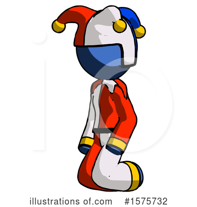 Royalty-Free (RF) Blue Design Mascot Clipart Illustration by Leo Blanchette - Stock Sample #1575732