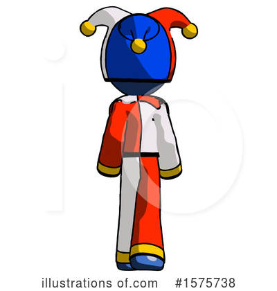 Royalty-Free (RF) Blue Design Mascot Clipart Illustration by Leo Blanchette - Stock Sample #1575738