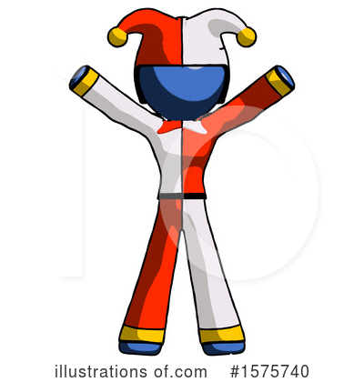 Royalty-Free (RF) Blue Design Mascot Clipart Illustration by Leo Blanchette - Stock Sample #1575740