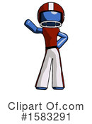 Blue Design Mascot Clipart #1583291 by Leo Blanchette