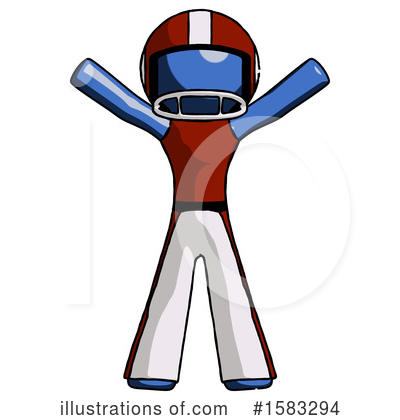 Royalty-Free (RF) Blue Design Mascot Clipart Illustration by Leo Blanchette - Stock Sample #1583294