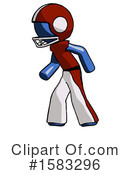 Blue Design Mascot Clipart #1583296 by Leo Blanchette