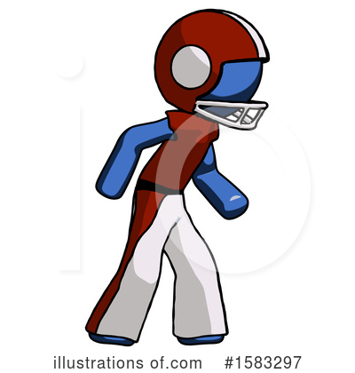 Royalty-Free (RF) Blue Design Mascot Clipart Illustration by Leo Blanchette - Stock Sample #1583297