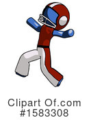 Blue Design Mascot Clipart #1583308 by Leo Blanchette