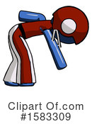 Blue Design Mascot Clipart #1583309 by Leo Blanchette