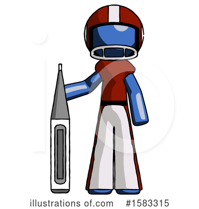 Royalty-Free (RF) Blue Design Mascot Clipart Illustration by Leo Blanchette - Stock Sample #1583315