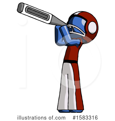 Royalty-Free (RF) Blue Design Mascot Clipart Illustration by Leo Blanchette - Stock Sample #1583316