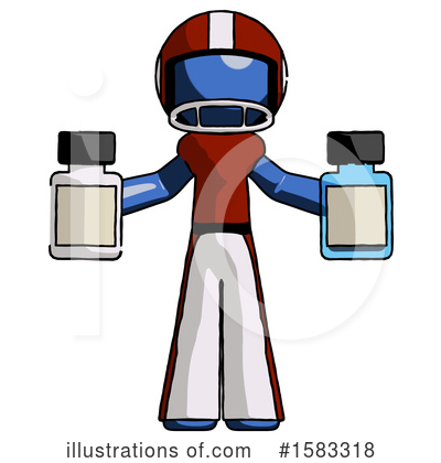 Royalty-Free (RF) Blue Design Mascot Clipart Illustration by Leo Blanchette - Stock Sample #1583318