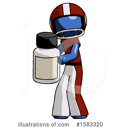 Royalty-Free (RF) Blue Design Mascot Clipart Illustration by Leo Blanchette - Stock Sample #1583320