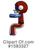 Blue Design Mascot Clipart #1583327 by Leo Blanchette