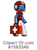 Blue Design Mascot Clipart #1583348 by Leo Blanchette