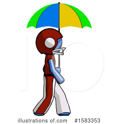 Royalty-Free (RF) Blue Design Mascot Clipart Illustration by Leo Blanchette - Stock Sample #1583353
