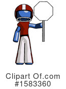 Blue Design Mascot Clipart #1583360 by Leo Blanchette