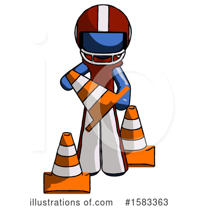 Royalty-Free (RF) Blue Design Mascot Clipart Illustration by Leo Blanchette - Stock Sample #1583363