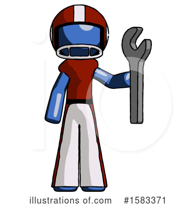Royalty-Free (RF) Blue Design Mascot Clipart Illustration by Leo Blanchette - Stock Sample #1583371