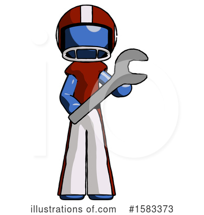 Royalty-Free (RF) Blue Design Mascot Clipart Illustration by Leo Blanchette - Stock Sample #1583373