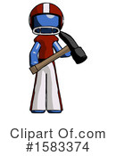 Blue Design Mascot Clipart #1583374 by Leo Blanchette