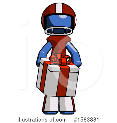 Royalty-Free (RF) Blue Design Mascot Clipart Illustration by Leo Blanchette - Stock Sample #1583381