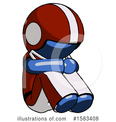 Royalty-Free (RF) Blue Design Mascot Clipart Illustration by Leo Blanchette - Stock Sample #1583408