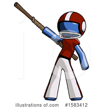 Royalty-Free (RF) Blue Design Mascot Clipart Illustration by Leo Blanchette - Stock Sample #1583412