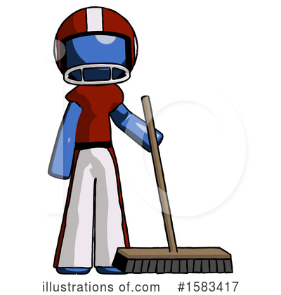 Royalty-Free (RF) Blue Design Mascot Clipart Illustration by Leo Blanchette - Stock Sample #1583417