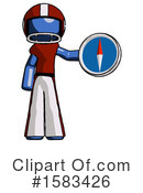 Blue Design Mascot Clipart #1583426 by Leo Blanchette