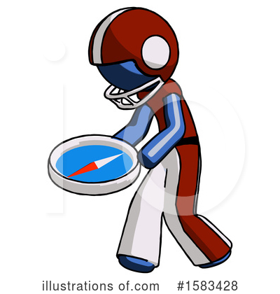 Royalty-Free (RF) Blue Design Mascot Clipart Illustration by Leo Blanchette - Stock Sample #1583428
