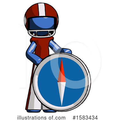 Royalty-Free (RF) Blue Design Mascot Clipart Illustration by Leo Blanchette - Stock Sample #1583434