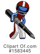 Blue Design Mascot Clipart #1583445 by Leo Blanchette