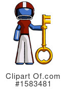 Blue Design Mascot Clipart #1583481 by Leo Blanchette