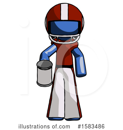 Royalty-Free (RF) Blue Design Mascot Clipart Illustration by Leo Blanchette - Stock Sample #1583486