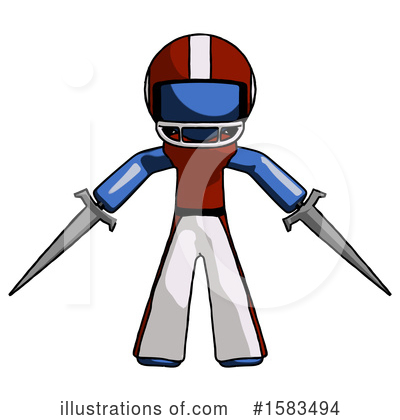 Royalty-Free (RF) Blue Design Mascot Clipart Illustration by Leo Blanchette - Stock Sample #1583494