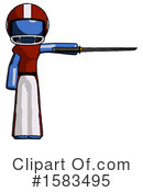 Blue Design Mascot Clipart #1583495 by Leo Blanchette