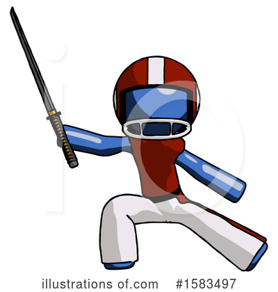 Royalty-Free (RF) Blue Design Mascot Clipart Illustration by Leo Blanchette - Stock Sample #1583497
