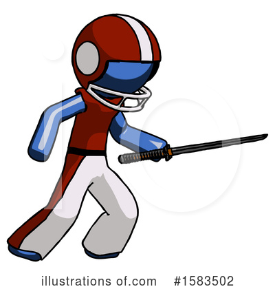 Royalty-Free (RF) Blue Design Mascot Clipart Illustration by Leo Blanchette - Stock Sample #1583502