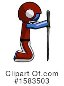 Blue Design Mascot Clipart #1583503 by Leo Blanchette