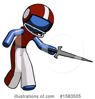 Royalty-Free (RF) Blue Design Mascot Clipart Illustration by Leo Blanchette - Stock Sample #1583505