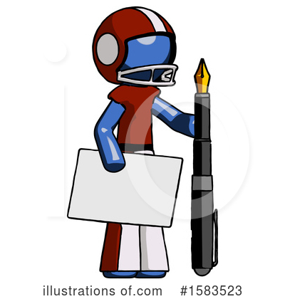 Royalty-Free (RF) Blue Design Mascot Clipart Illustration by Leo Blanchette - Stock Sample #1583523