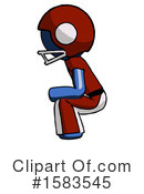 Blue Design Mascot Clipart #1583545 by Leo Blanchette