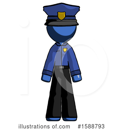 Royalty-Free (RF) Blue Design Mascot Clipart Illustration by Leo Blanchette - Stock Sample #1588793
