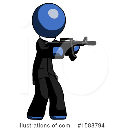 Royalty-Free (RF) Blue Design Mascot Clipart Illustration by Leo Blanchette - Stock Sample #1588794
