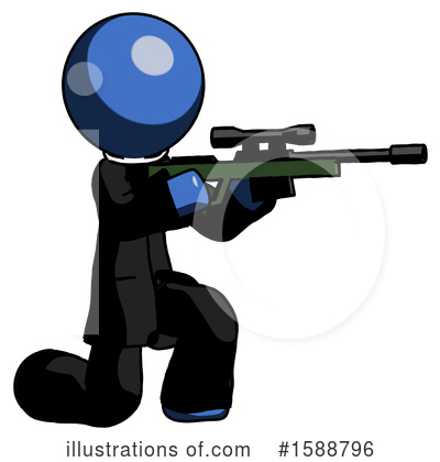 Royalty-Free (RF) Blue Design Mascot Clipart Illustration by Leo Blanchette - Stock Sample #1588796