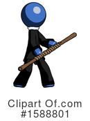Blue Design Mascot Clipart #1588801 by Leo Blanchette
