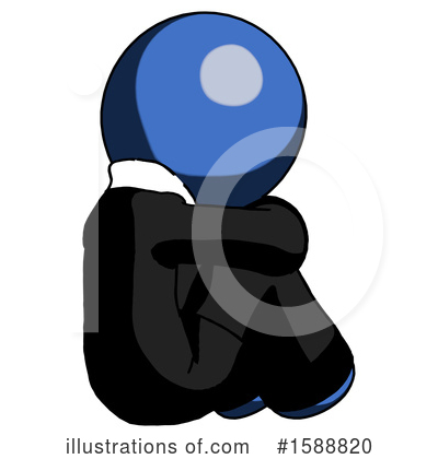 Royalty-Free (RF) Blue Design Mascot Clipart Illustration by Leo Blanchette - Stock Sample #1588820