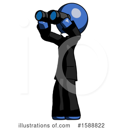 Royalty-Free (RF) Blue Design Mascot Clipart Illustration by Leo Blanchette - Stock Sample #1588822